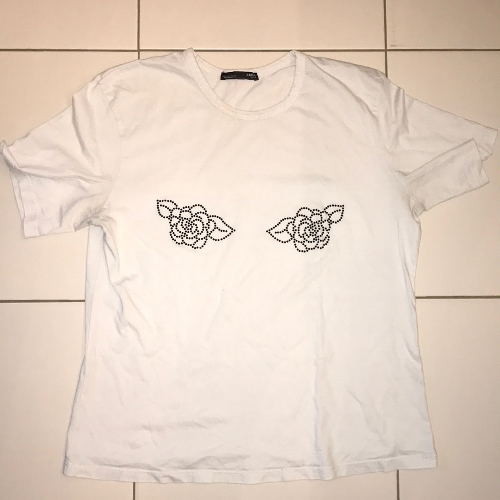 Shirt With Black Roses